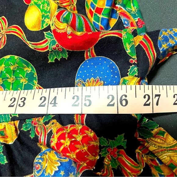 Saddle River Vintage Women’s Colorful on Black Ornament Print Maxi Dress Pockets - Picture 7 of 9